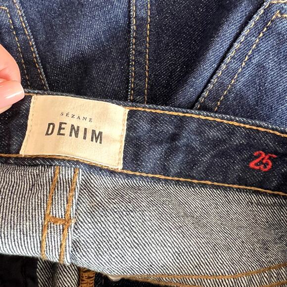 Sezane Le Brut Sexy Indigo Blue High Rise Denim Jeans Size 25 - Picture 6 of 8